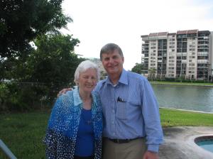 With Mary Wygodski at her home in St. Petersburg, Florida in December 2015.